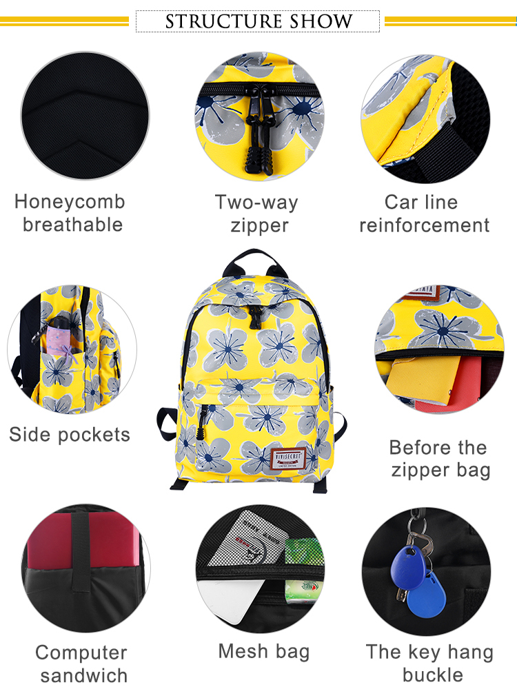 Детский рюкзак из полиэстера с принтом Bagpack Travel Custom School Backpack