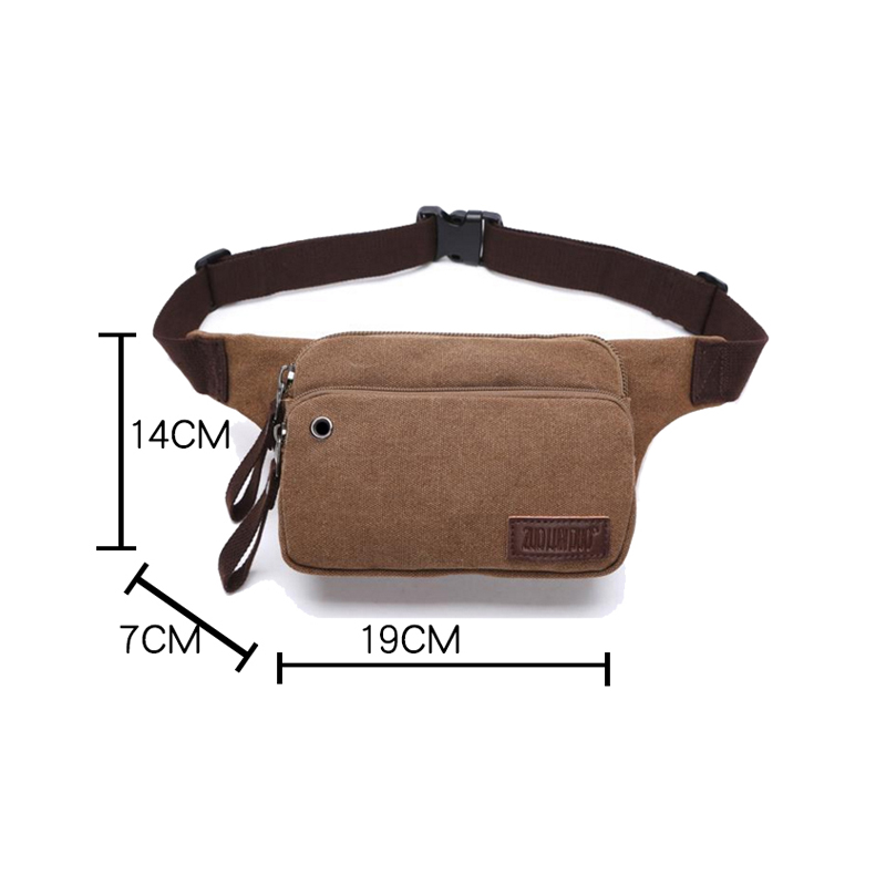 Custom Fanny Pack Холщовая мужская спортивная поясная сумка