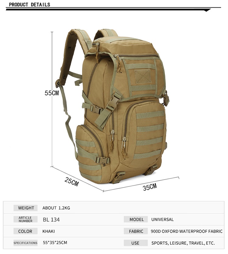 Военный тактический рюкзак molle Army Camping Mountain 50L